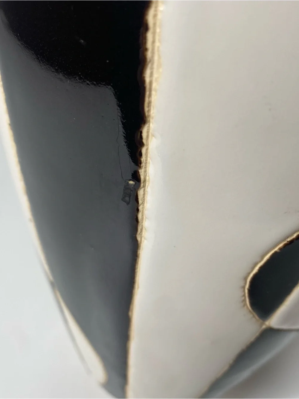 Vintage Mid-century Modern Black and White Ceramic Geometric Vase - Picture 16 of 16